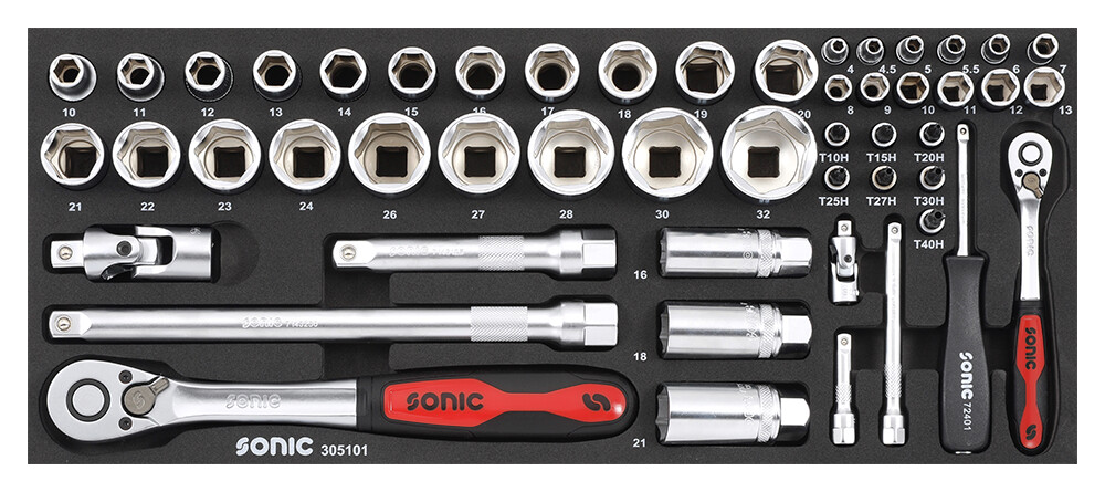 Ligzdu komplekts instrumentu kastei (51 gab.) (305101, SONIC)