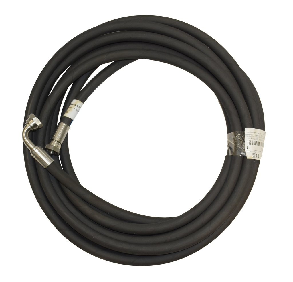 Chemical Hose 10 m x 1/2 inch, G1/2 inch (F) – 90° G1/2 inch (F), stainless steel (3070057, EUROLUBE)