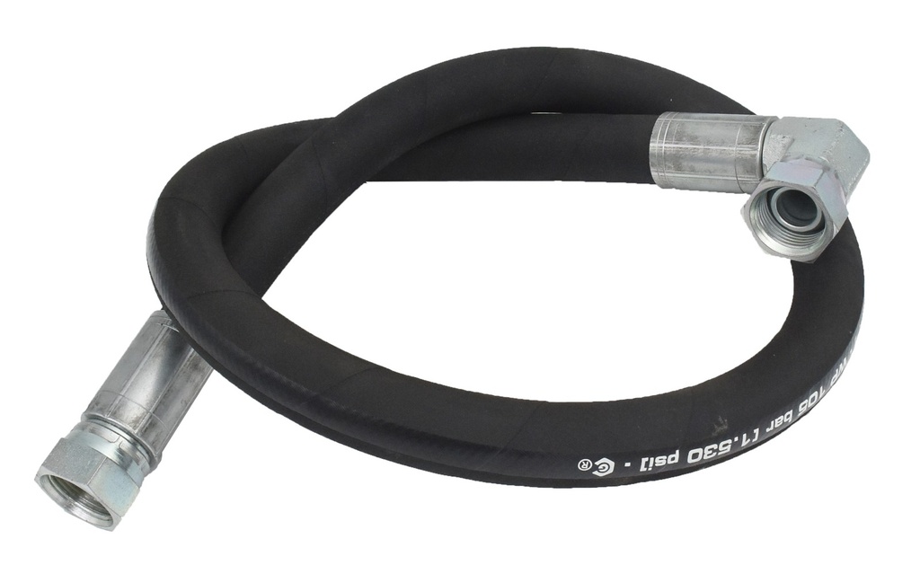 Ķīmisko vielu šļūtene 0,8 m x 3/4 collas, G3/4 collas (iekš.) – 90° G3/4 collas (iekš.) (3070069, EUROLUBE)