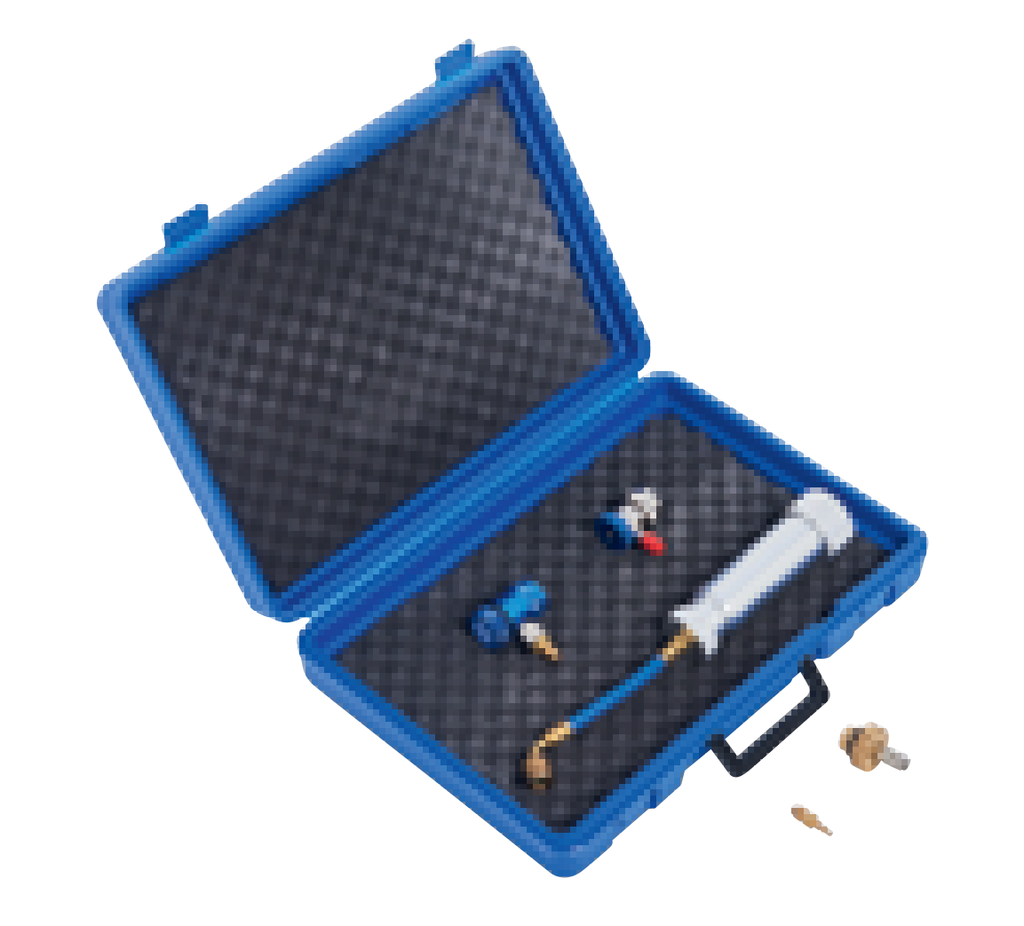 Professional oil extraction and injection set for R134a and R1234yf (8885300273, WAECO)