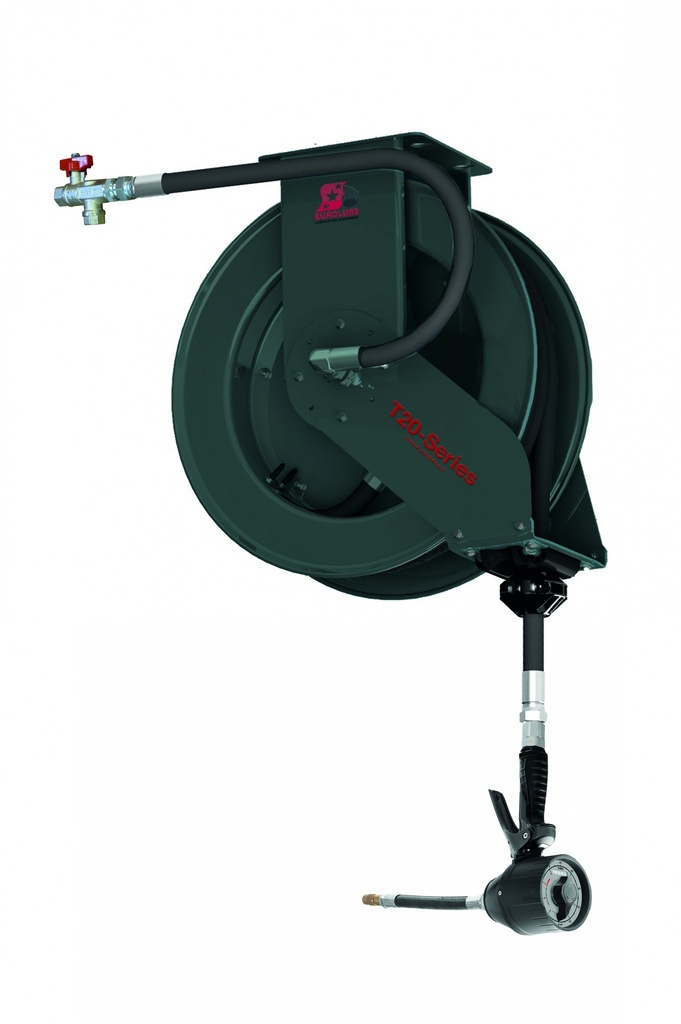 T20 eļļas šļūtenes spoles komplekts, 20 m x 1/2 collas, ar mehānisku skaitītāju (317-09, EUROLUBE)