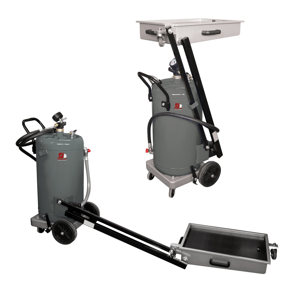 Waste oil collection tank 65L with adjustable low-profile tray (318-55, EUROLUBE)