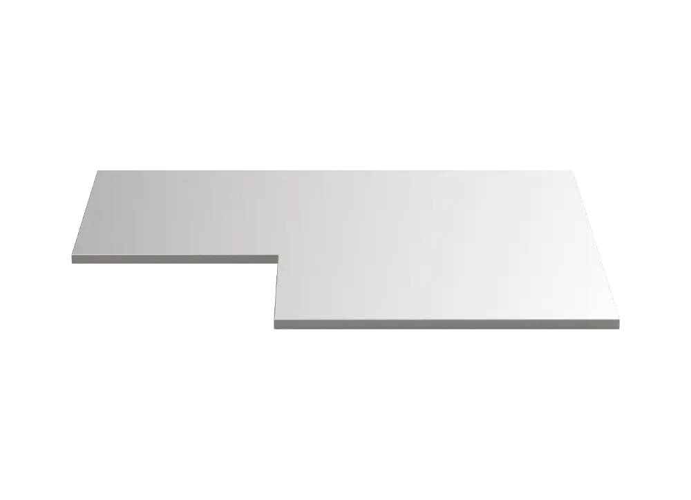 MSS+ stainless steel corner worktop 1060x1060x20mm (5999710, SONIC)