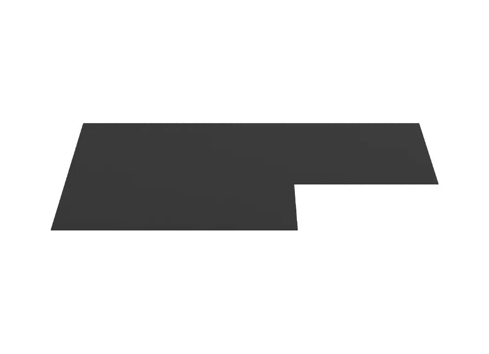 MSS+ composite corner worktop 1060x1060x2mm (5999809, SONIC)