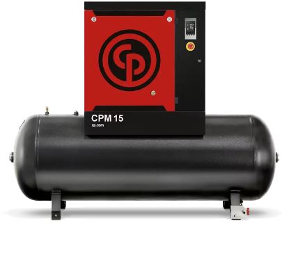 Skrūves gaisa kompresors ar 270 l resīveri CPM 5,5 10 400/50K 270 E CE (4152054401, CHICAGO PNEUMATIC)