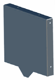 End cap for rail-less exhaust extraction system, ETL series rail (ETL-FLC, CORAL)