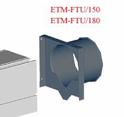 Dujų ištraukimo bėginės sistemos perėjimas į ortakį 150mm ETM-FTU/150L CORAL AUTOTIVE EQUIPMENT 
