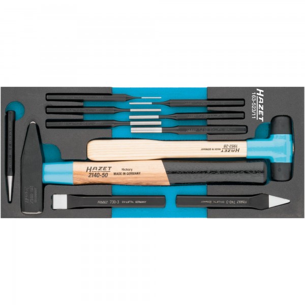 [163-523/11] Įrankių komplektas į vežimėlius (11vnt)  Hazet