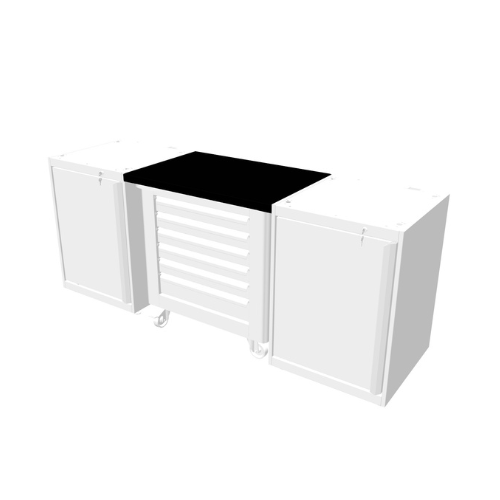 Connecting platform between furniture modules, RAL 9005 (WB-BTR, KEEN SPACE)