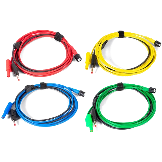Test lead set: BNC to 4 mm, 4 colours, 3 m (4 leads) (PP718, PICO)
