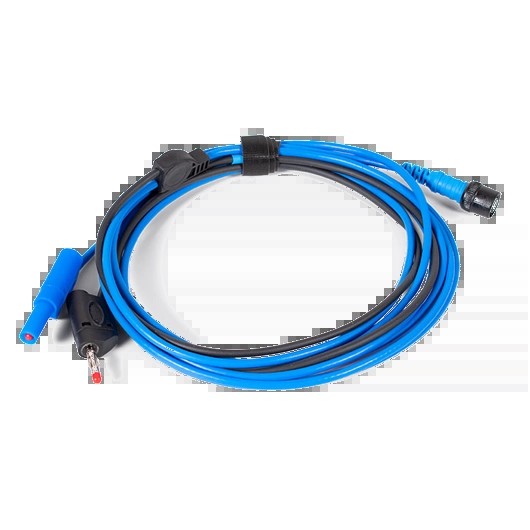 Premium test lead: BNC to 4 mm, 5 m, blue, permanent ground (TA199, PICO)