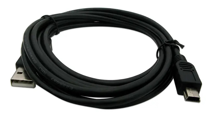 Cable: USB A male to mini USB 5-pin, 2 m, for WPS pressure transducers (TA081, PICO)
