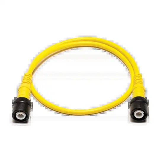 Insulated BNC to BNC cable, 0.5 m, yellow (TA260, PICO)