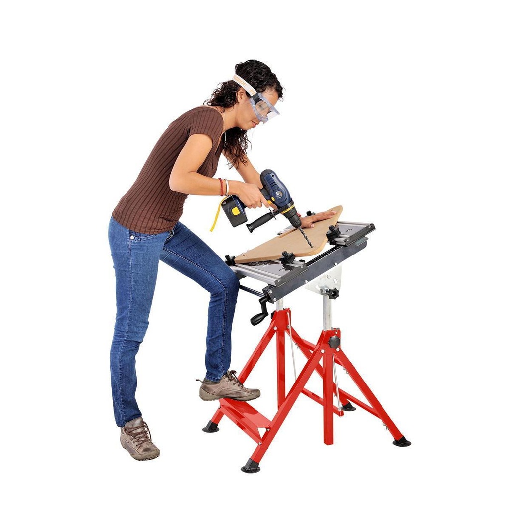 Height and tilt adjustable work bench (WST20, HOLZMANN)