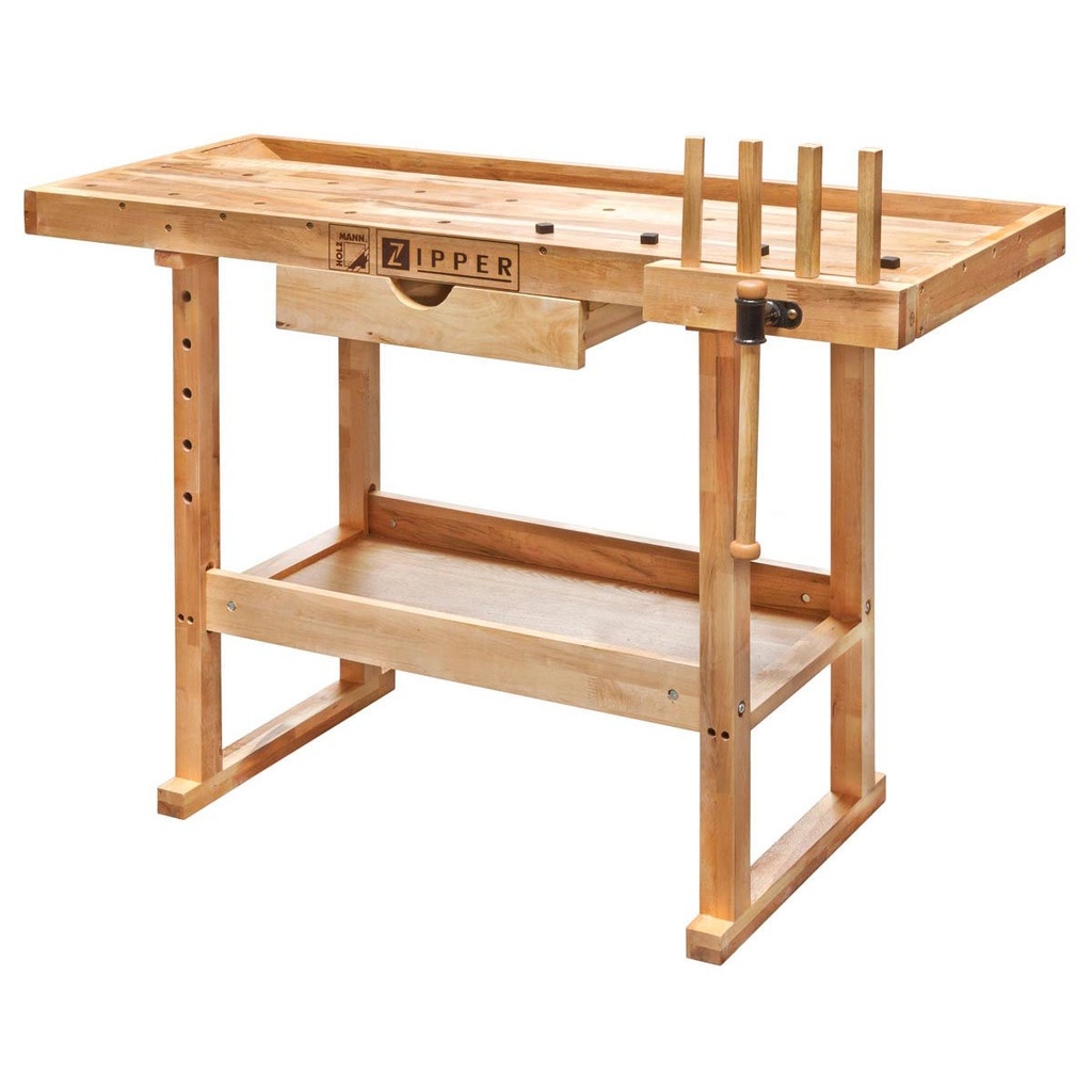 Work bench with drawer and clamping jaws (WB126, HOLZMANN)