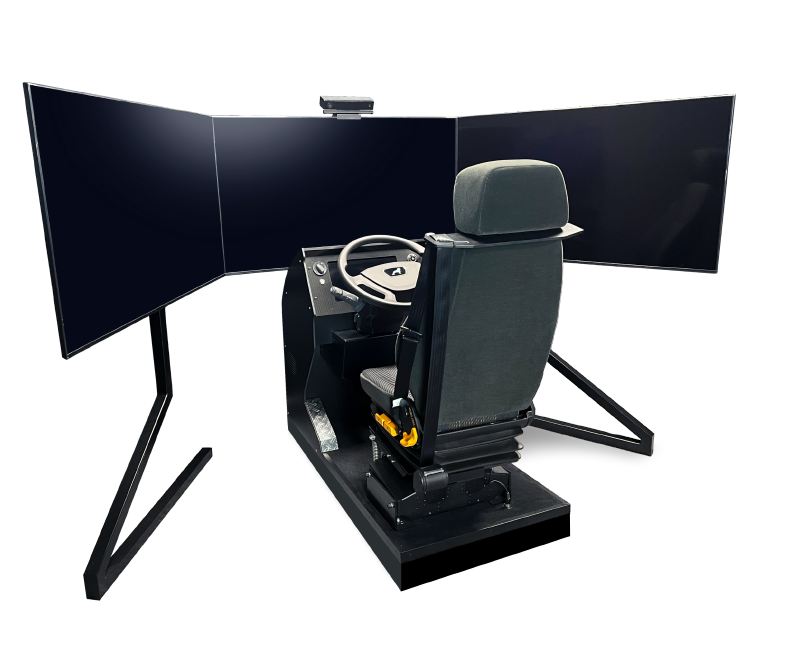 Trīs 43 collu monitoru komplekts ar statīvu (SimX Car, FOERST)