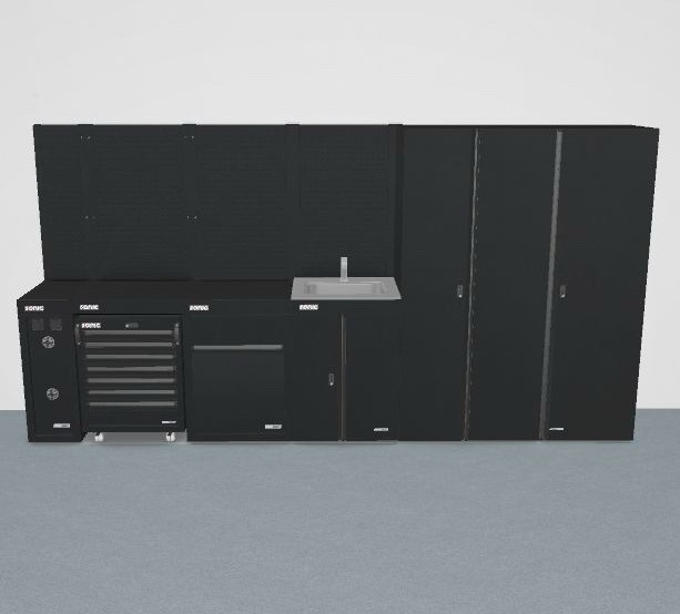 MSS+ Šaltkalvio darbastalio kompleksas 4135 mm (darbo baldai) - Unit G 98. Sonic Equipment BV