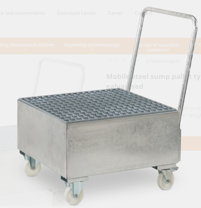 Mobili (ritininė) surinkimo vonelė statinėms, 250 l talpa, CEMO (7398)
