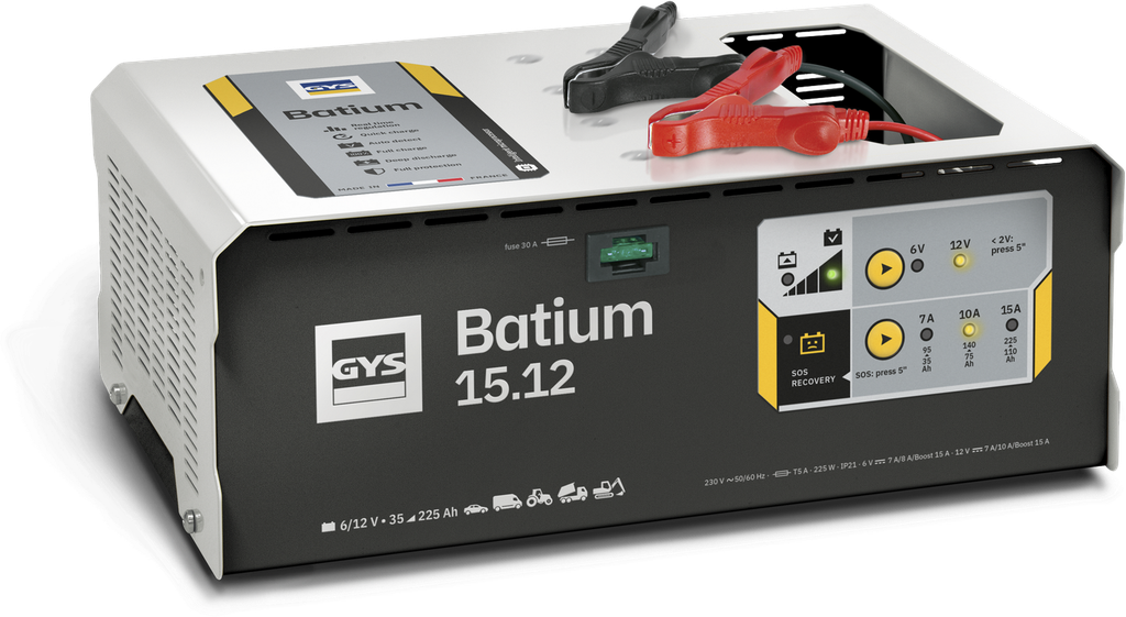Automātisks akumulatoru lādētājs GYS BATIUM 15.12 (UK spraudnis) (024632, GYS)