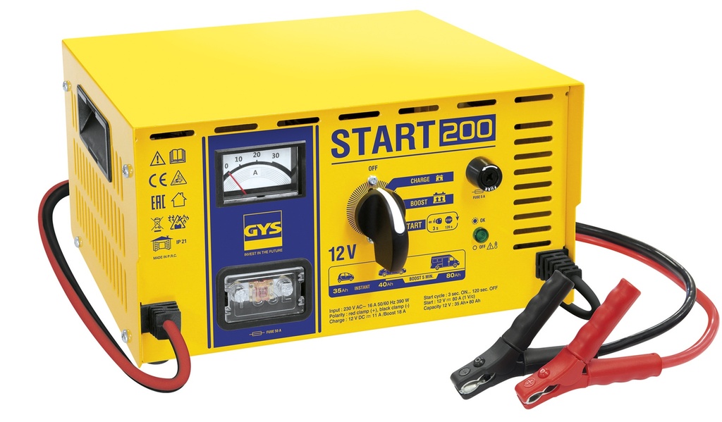Akumulatoru lādētājs-iedarbinātājs START 200 - 12V (025530, GYS)