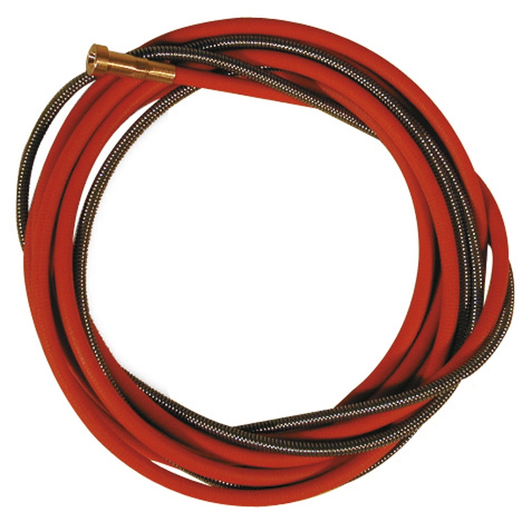 Metalinis vielos kreiptuvas - plienui 1,0/1,2 - 4 m, raudonas (041844, GYS)