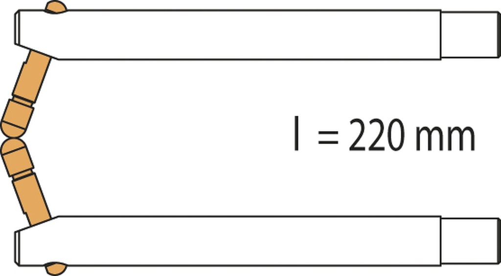PORTASPOT 230 PX3 dubultā svira – slīps elektrods (220 mm) (047921, GYS)