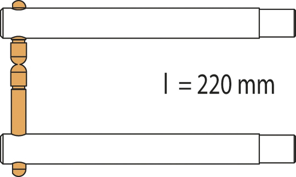 PORTASPOT 230 PX2 dviguba svirtis – poslinkio elektrodas (220 mm) (047938, GYS)