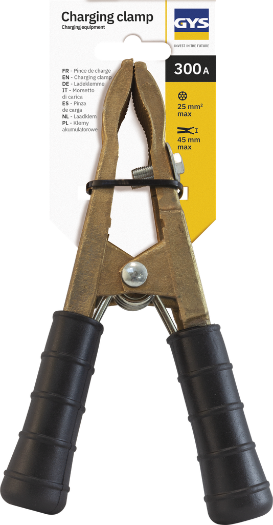 BRASS CLAMP 300A - BLACK SLEEVE - Bulk (053601, GYS)