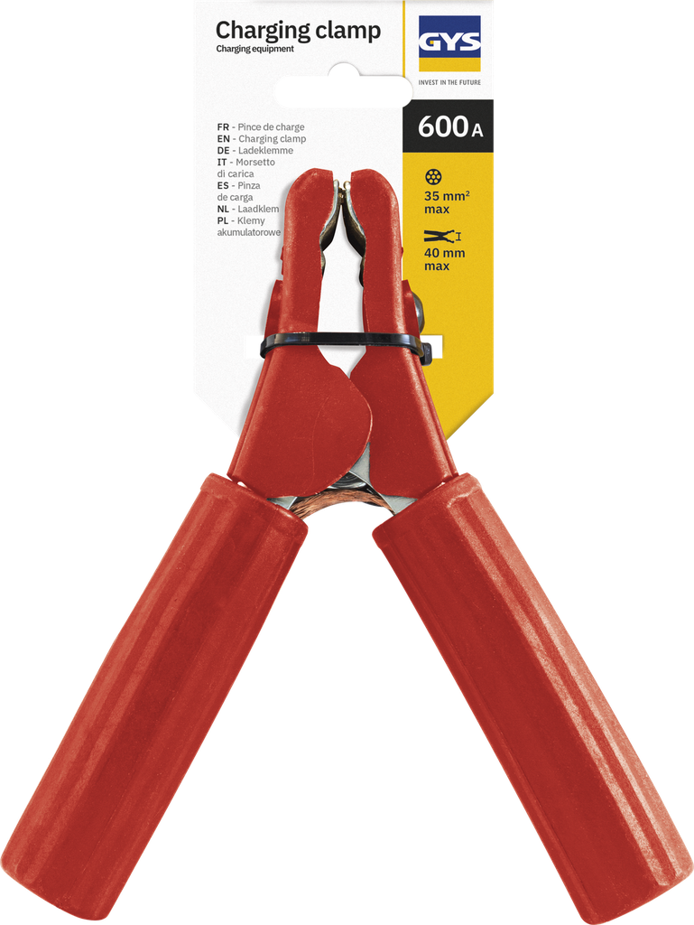 INSULATED CLAMP 600A - RED - Bulk (053779, GYS)