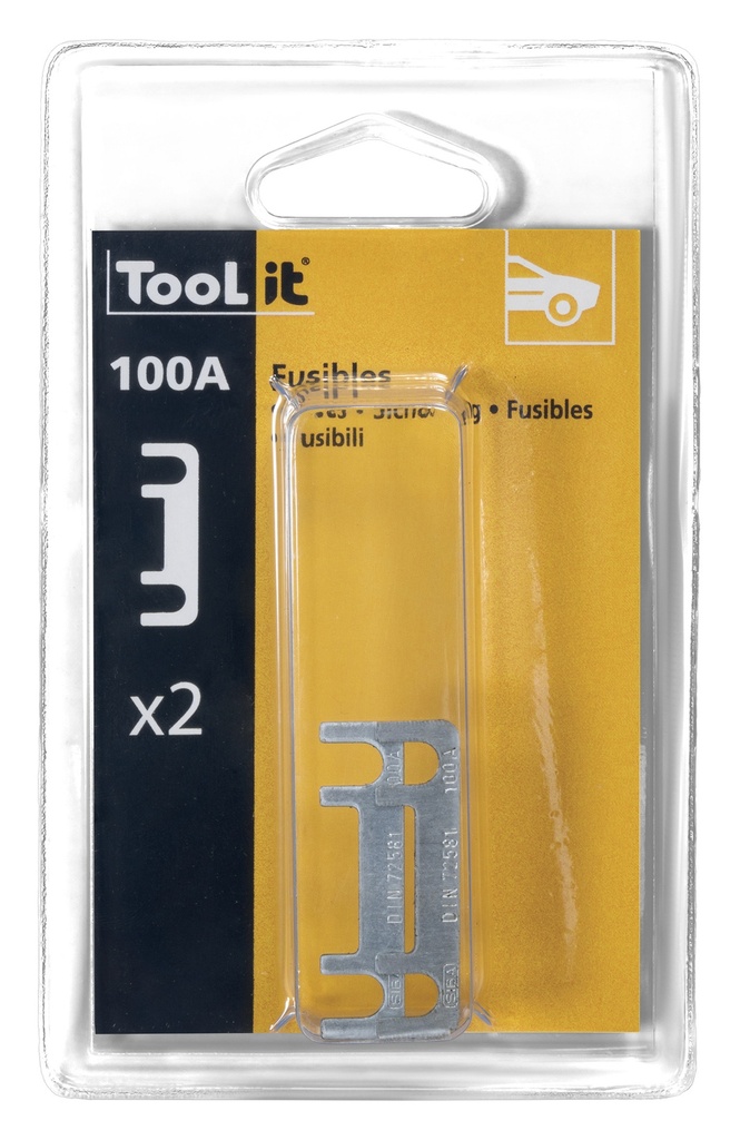 Saugiklių komplektas 2 x 100A / STARTIUM 330 - lizdinė plokštelė (054394, GYS)