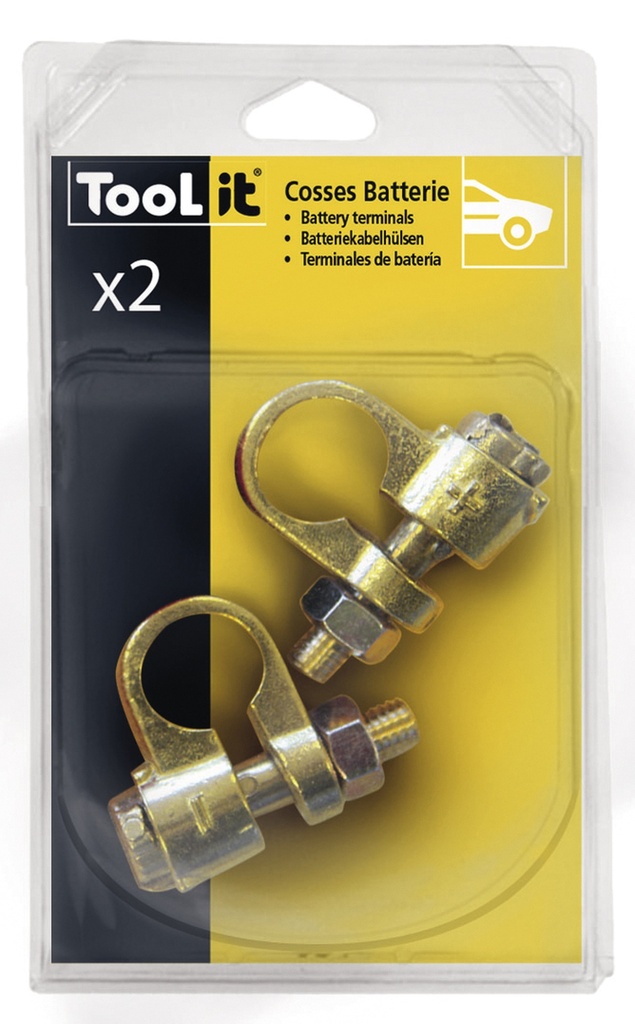 2 BATTERY TERMINALS LV (- & +) - BLISTER (054400, GYS)
