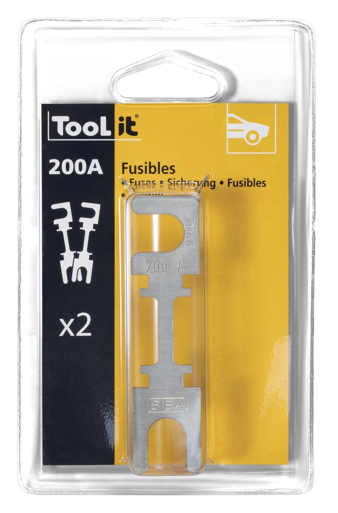 Saugiklių komplektas 2 x 200A (STARTIUM/DIAG) (054547, GYS)