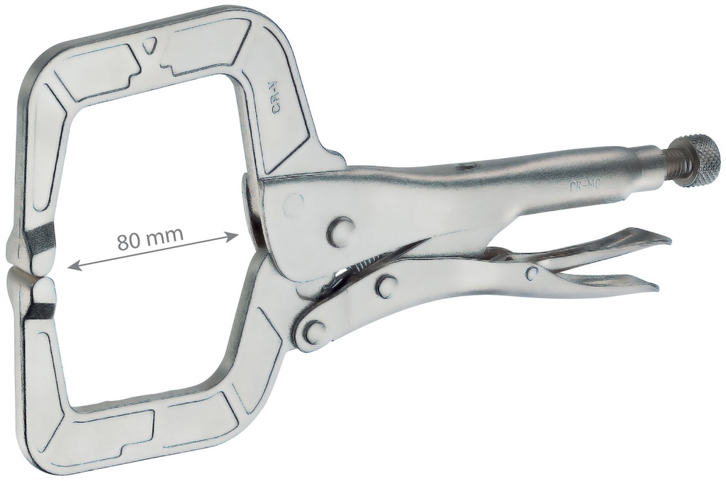 6 NARROW-END VICE CLAMPS 280mm (APERTURE 80mm) (061378, GYS)
