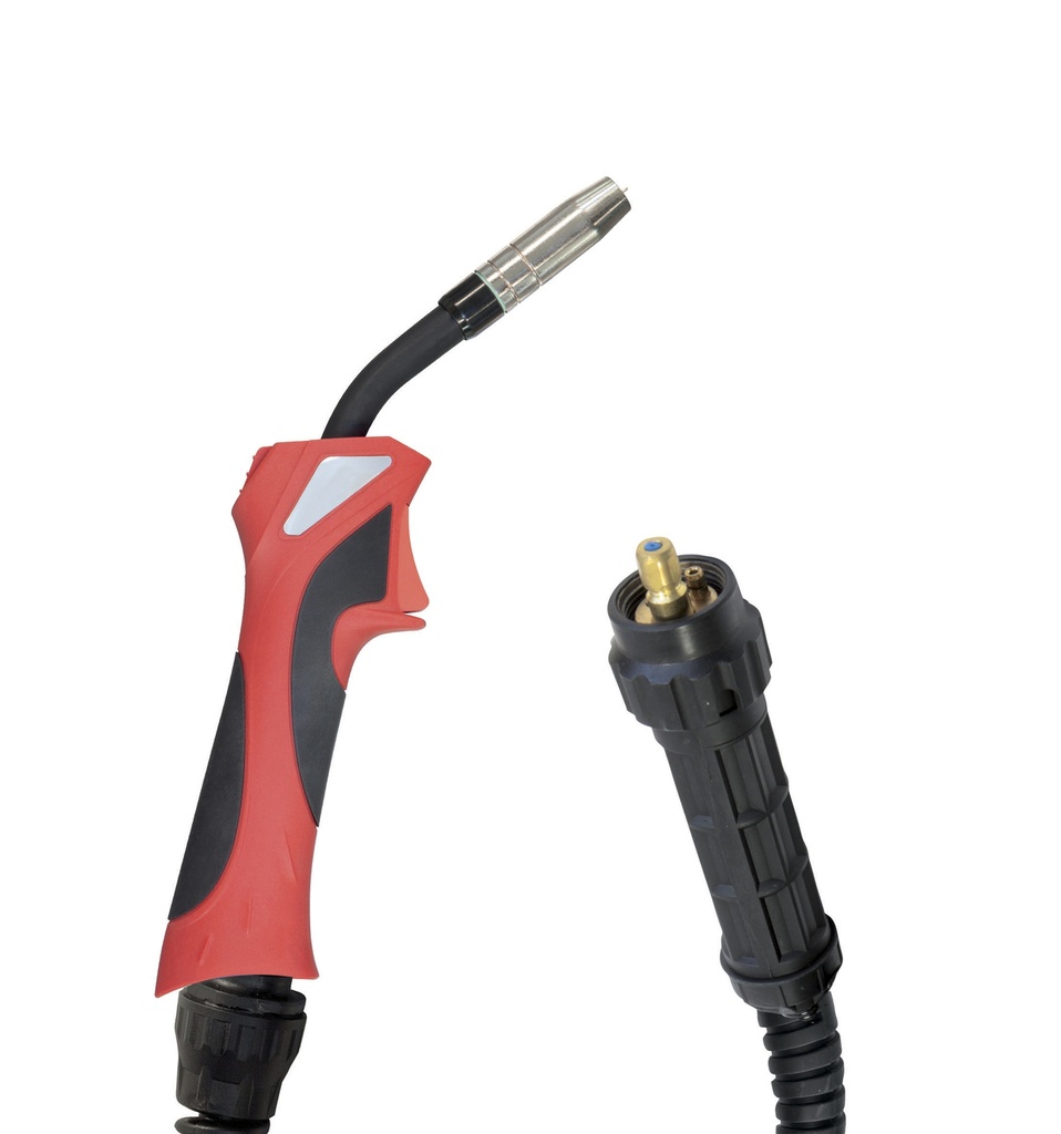 MIG TORCH 250A - AIR COOLED - 3 m - STEEL (Ø1.0 mm-M6) - RED (072152, GYS)