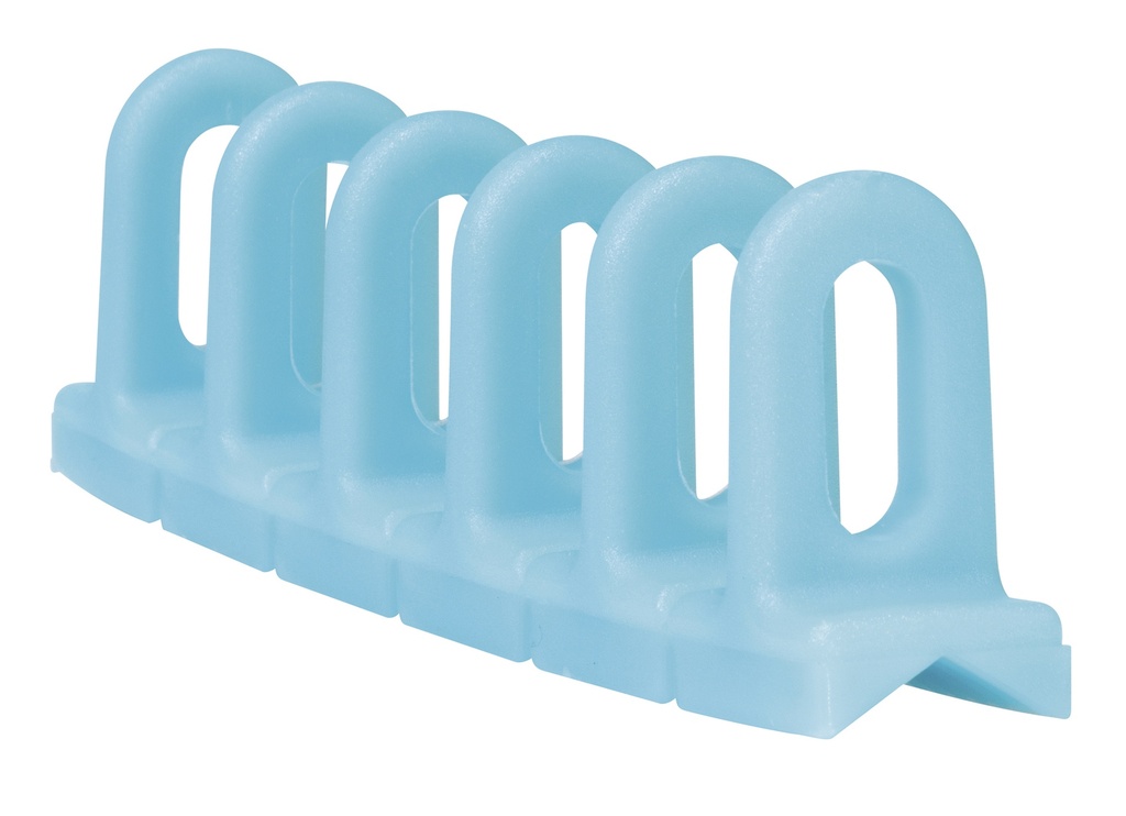 Šviesiai mėlyni kampiniai plastikiniai žiediniai strypeliai 6x22x156 mm, komplektas (3 vnt.) (082908, GYS)