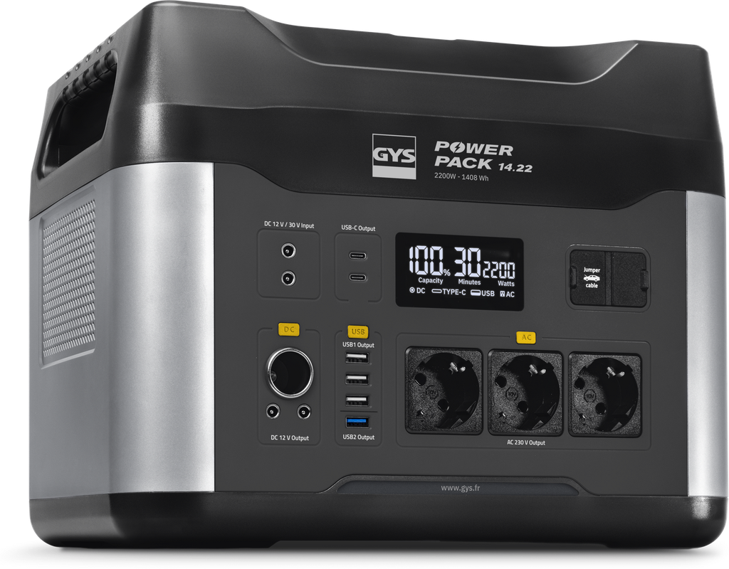 Pārnēsājama enerģijas stacija POWER PACK 14.22 (085206, GYS)