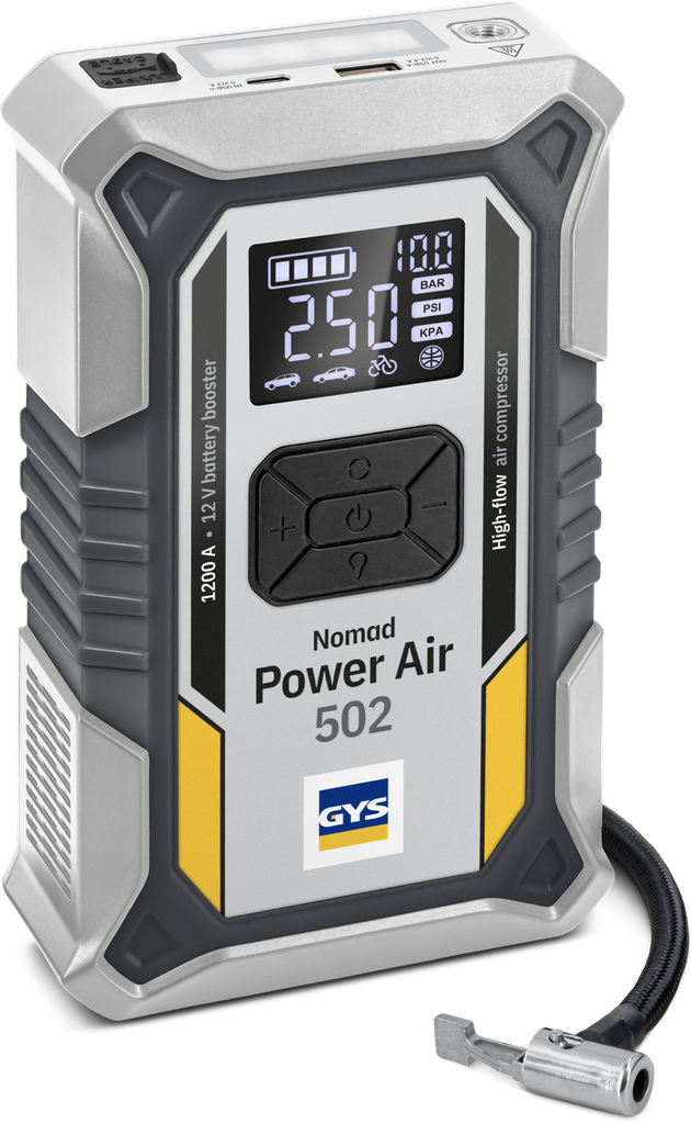 Litija palaišanas ierīce ar kompresoru NOMAD POWER AIR 502 (089846, GYS)