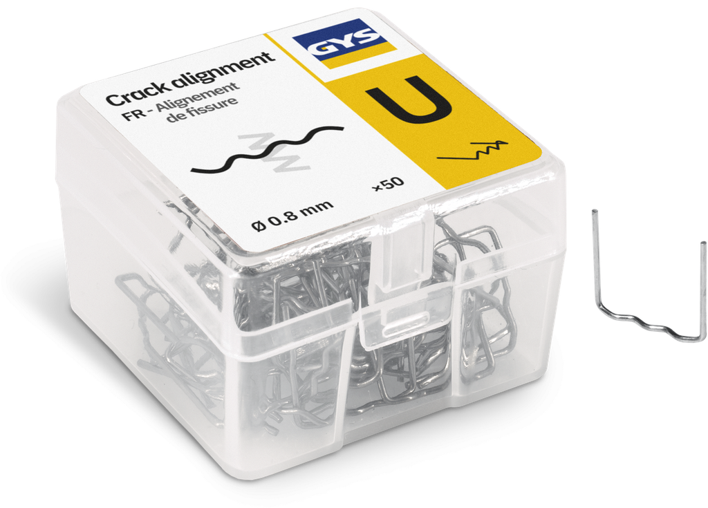 BOX OF 50 0.80mm STAPLES - CRACK ALIGNMENT (U) (091665, GYS)
