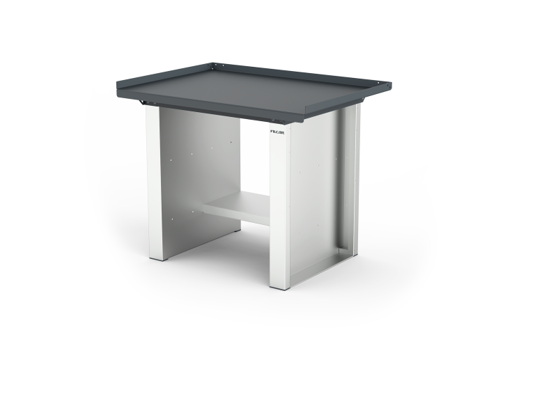 MONO workbench, fixed height, standard sides, anti-fall top, shelf 300 mm, 1000 mm, Filcar (ELFA-100-A1M, FILCAR)