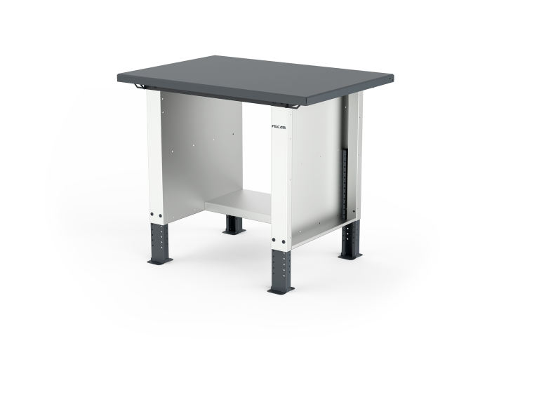 MONO workbench, adjustable height, standard sides, flat top, shelf 300 mm, 1000 mm, Filcar (ELRA-100-A2M, FILCAR)