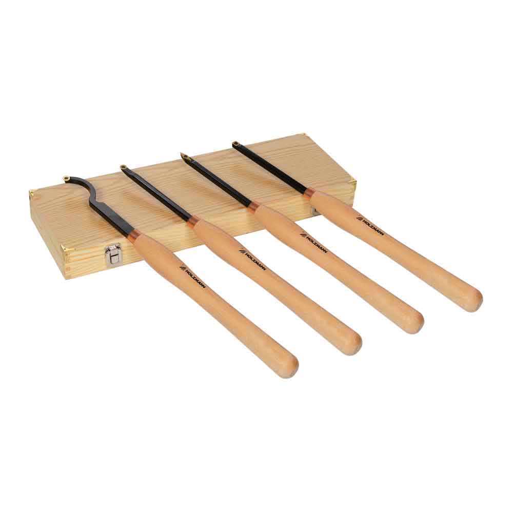 Wood turning chisel set with replaceable carbide inserts, M (H4TLGM, HOLZMANN)