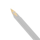 Cietmetāla rombveida plāksnīte, Ti pārklāta, 28×10 mm (10015507, HOLZMANN)
