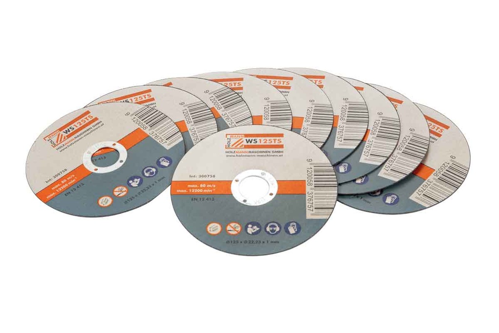 Griešanas disks 125x22,23x1 mm (10 gab.) (WS125TS, HOLZMANN)
