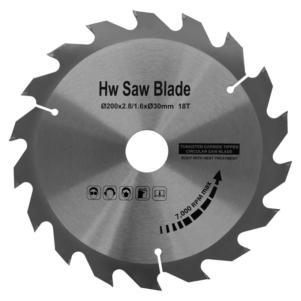 Cietmetāla ripzāģa asmens 200x2,8/1,6x30xZ18 (KSB20028Z18, HOLZMANN)