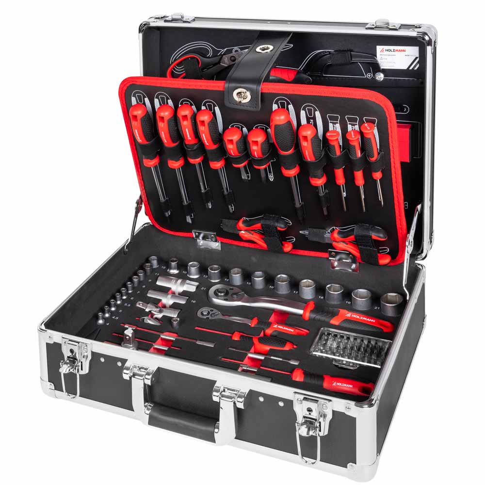 Instrumentu koferis ar 119 daļu instrumentu komplektu (WZK119ECO, HOLZMANN)