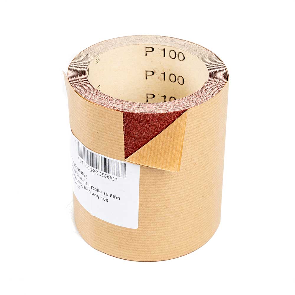 Slīpēšanas papīrs rullī 5m, graudainība K100 (SLWK100, HOLZMANN)