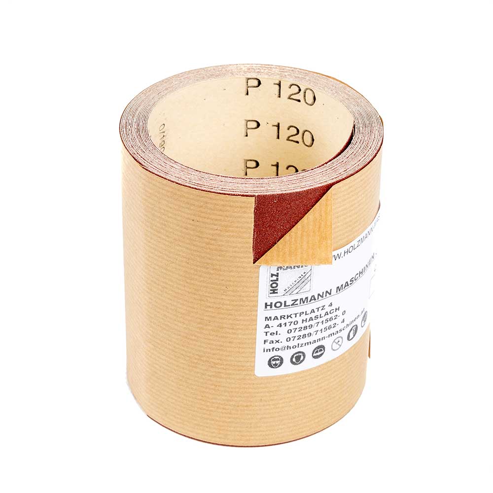 Sanding paper roll 5m, grit K120 (SLWK120, HOLZMANN)