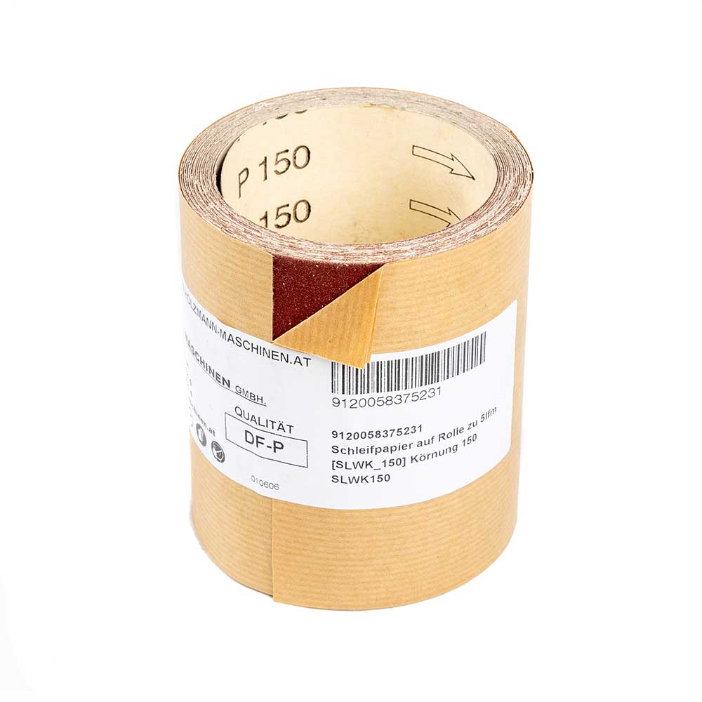Sanding paper roll 5m, grit K150 (SLWK150, HOLZMANN)
