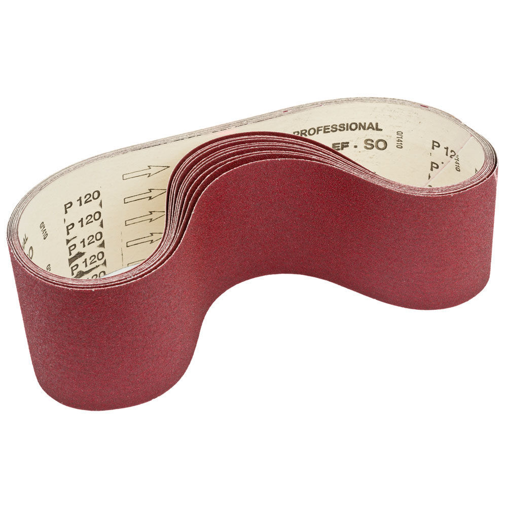 Šlifavimo juostų komplektas 150 mm, 10 vnt.: 1xK60, 3xK80/K100/K120 (SB2600PSET, HOLZMANN)