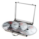 Kietmetalio pjūklo diskų komplektas aliumininiame dėkle Ø300 mm, 3 vnt. (KSB300SET, HOLZMANN)